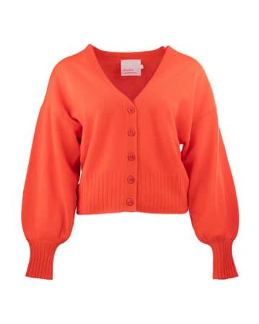 ABSOLUT CASHMERE Red Eugenie Cardigan Xsmall