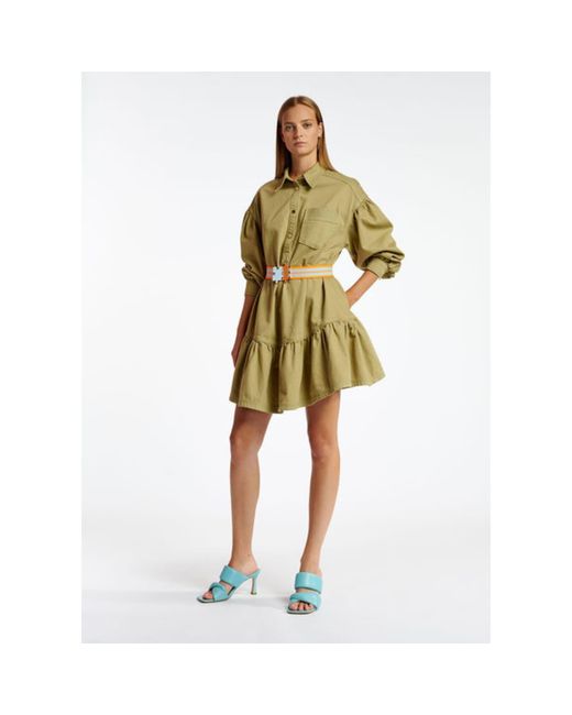 Essentiel Antwerp Denim Buplift Dress in Yellow | Lyst