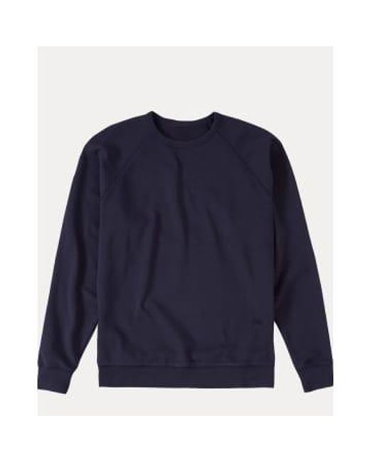 Sweatshirt American Jersey Coton Bio Marine di Closed in Blue da Uomo