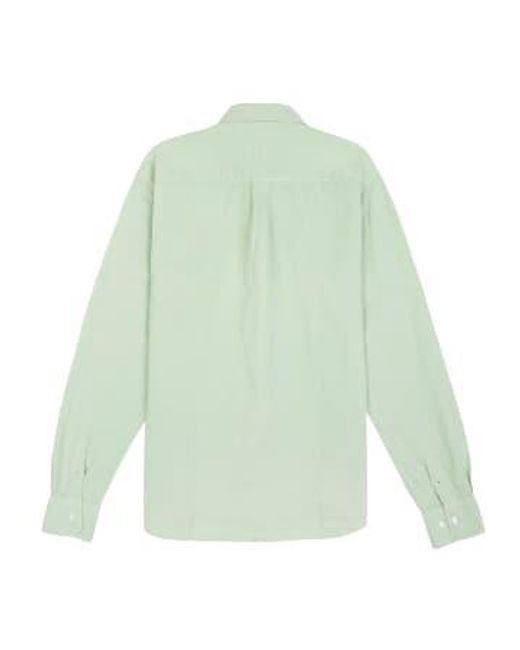 Burrows and Hare Green Linen Shirt Mint S for men
