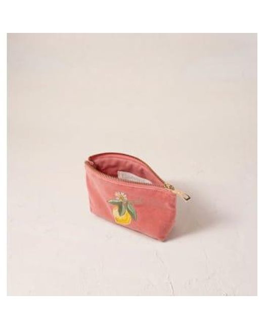 Bolso monedas flor limón Elizabeth Scarlett de color Pink