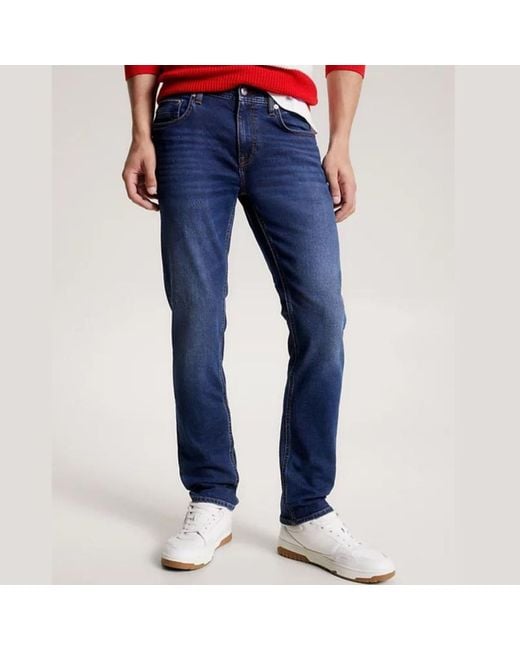 Tommy Hilfiger Denton Straight Fit Faded Jeans in Blue for Men | Lyst