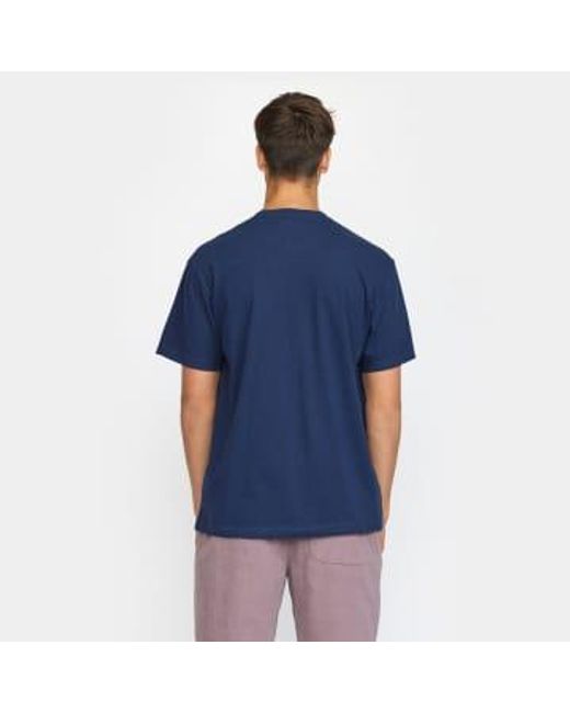 Revolution Marine melange 1366 pho loose t -shirt in Blue für Herren