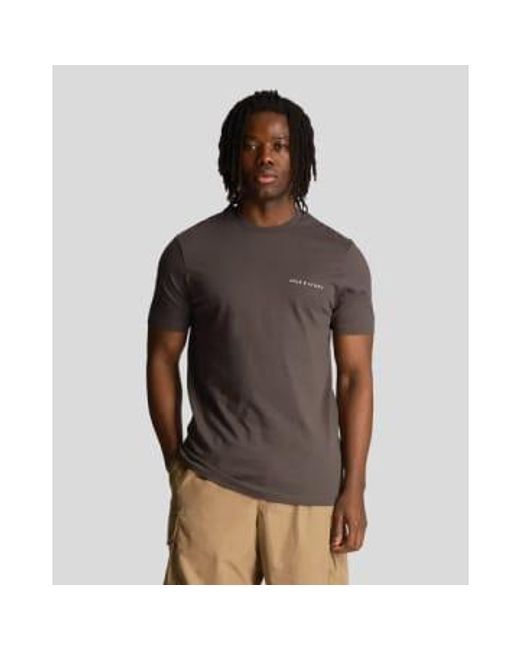 Lyle & Scott Black Ts2007v Embroidered T Shirt for men
