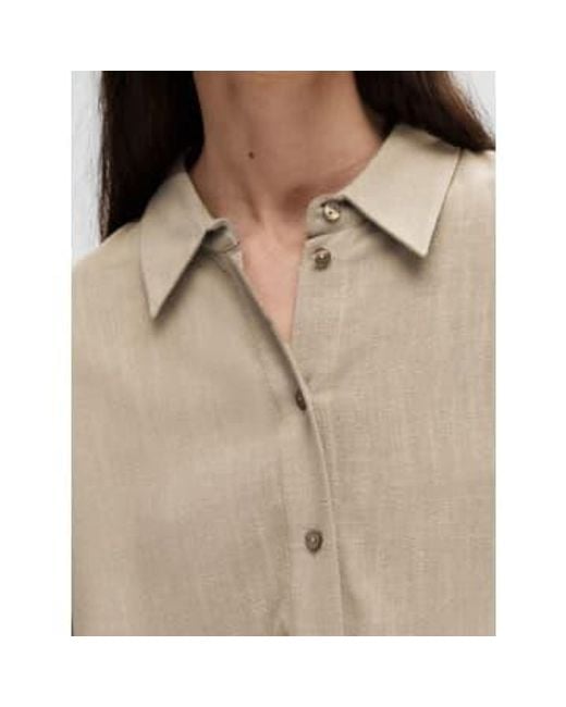 Long Sleeved Shirt Linen Mix di SELECTED in Natural