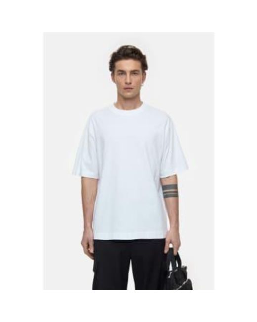 T Shirt Jersey Coton Bio di Closed in White da Uomo