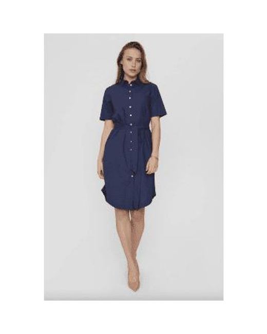 Numph Blue Nugia Shirt Dress 34