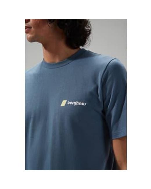 Berghaus Blue S Climbing Record Short Sleeve T Shirt Medium for men