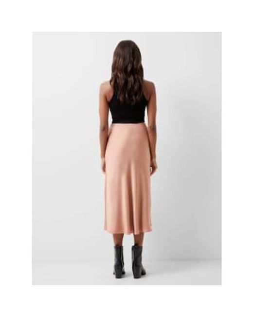 Ennis Satin Slip Skirt Or Mocha Mousse di French Connection in Brown