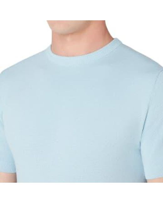 T-shirt en coton texturé Remus Uomo pour homme en coloris Blue