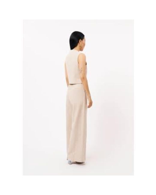 FRNCH Natural Wide Leg Philo Trousers