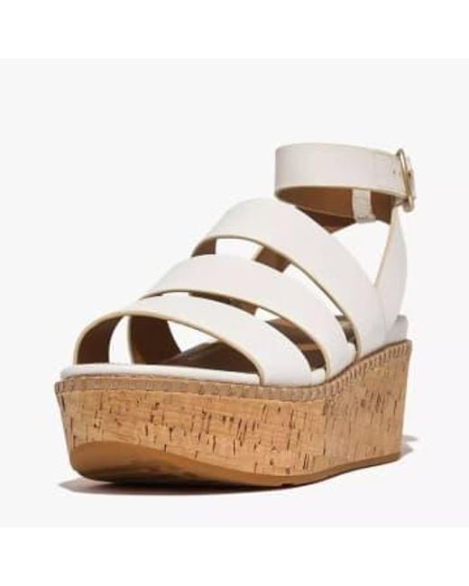 Fitflop Brown Eloise Leather/cork Strappy Wedge Sandal Urban 4