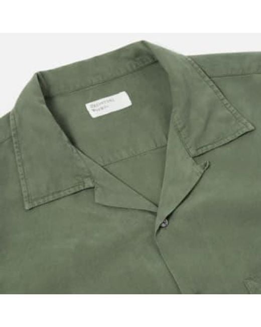 Campo II Camisa Garnia Lycot Birch Universal Works de hombre de color Green