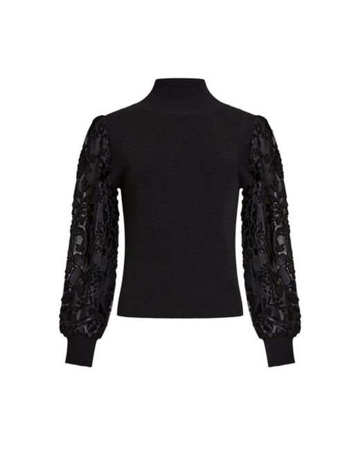 French Connection Black Onnie Krista Burnout Sleeves Jumper