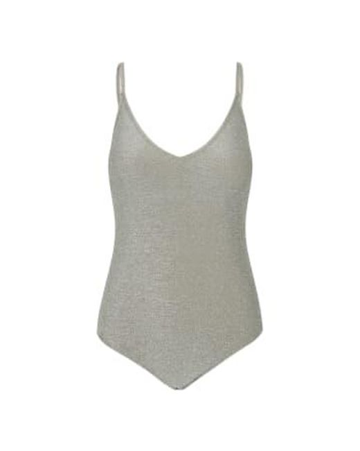 Second Female Gray Glint Swimsuit Xsmall