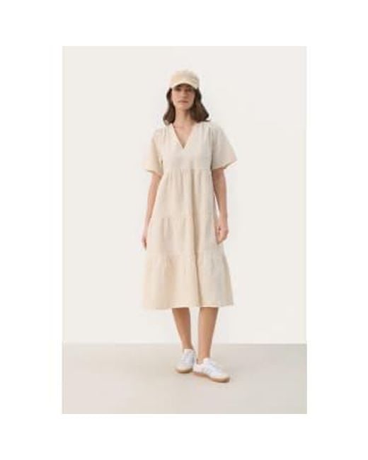 Pam Cotton Dress In Pearled Ivory di Part Two in White