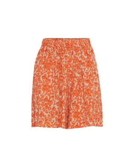 Haya shorts- rose leo-20120977 Ichi de color Orange