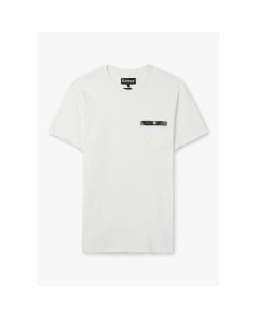 Barbour Durness-taschen-t-shirt in weiß in White für Herren