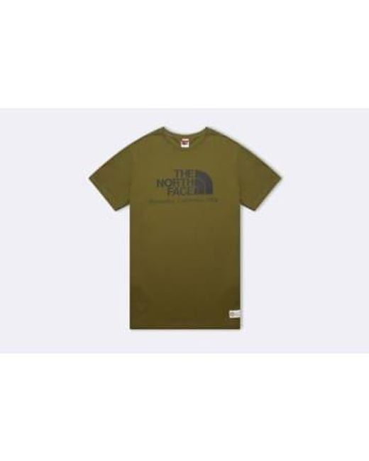 The North Face Green California Tee Scrap Military Olive for men