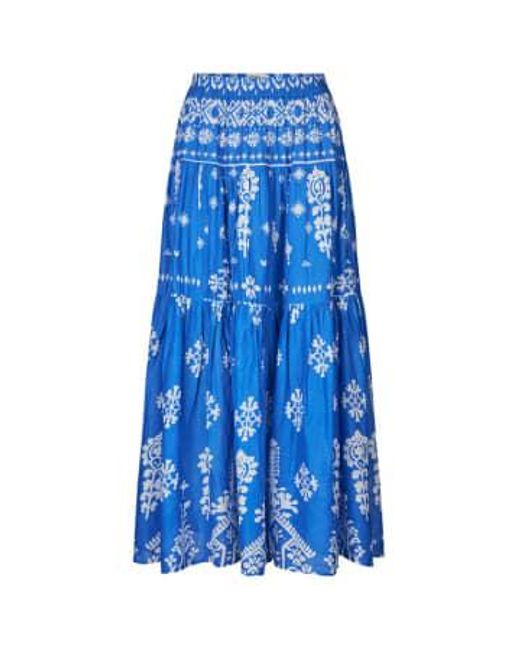 Sunset Maxi Skirt Cotton di Lolly's Laundry in Blue