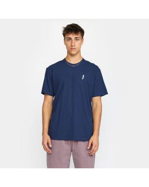 Revolution Blue Navy Melange 1366 Pho Loose T Shirt L for men