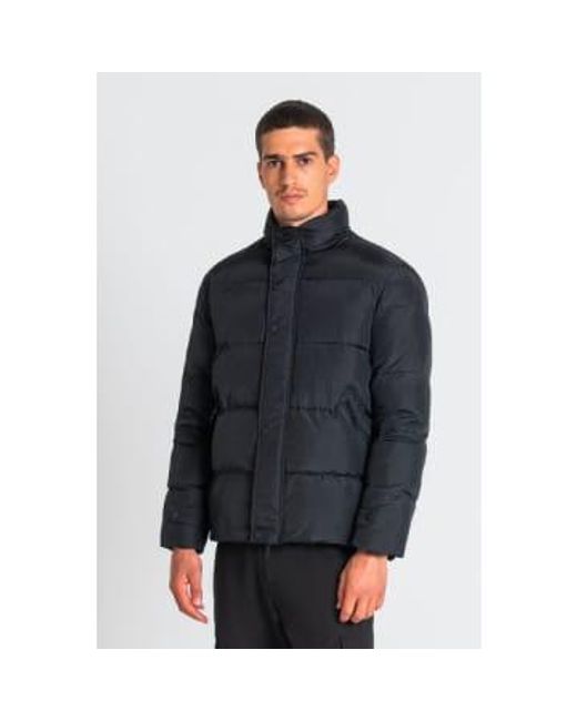 Antony Morato Blue 3 By 4 Quilted Tech Jacket Double Extra Large for men