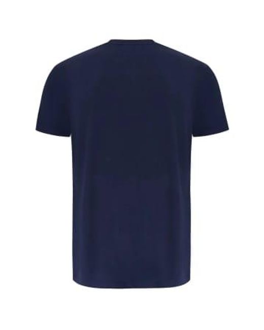 Merc London Blue Naunton Pin Badge T-shirt Navy L for men