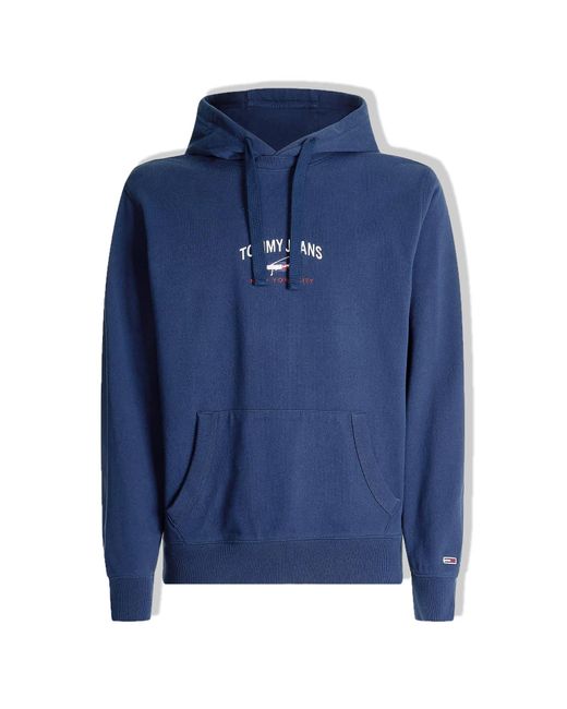 tommy hoodie blauw