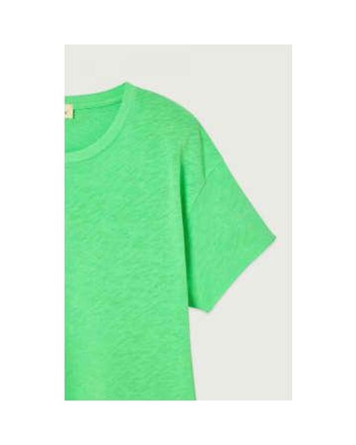 American Vintage Green Fluorescent Parakeet Sonoma S T Shirt