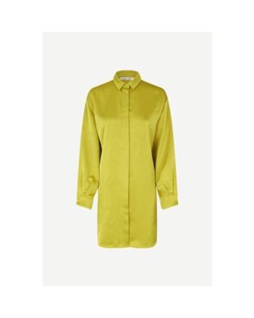 Alfrida shirt dress celery Samsøe & Samsøe de color Yellow