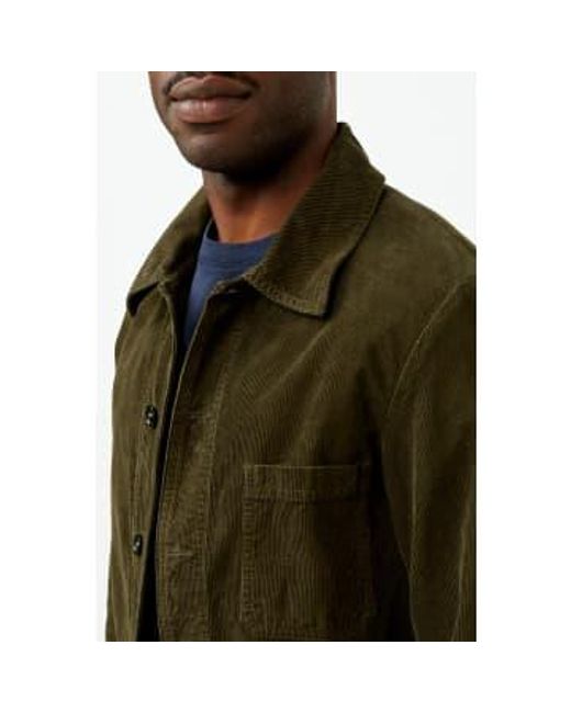 Vetra Green Soft Cord Weaved Jacket for men