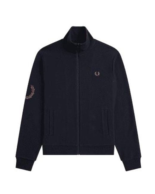 Fred Perry Blue Laurel Wreath Sleeve Track Jacket for men
