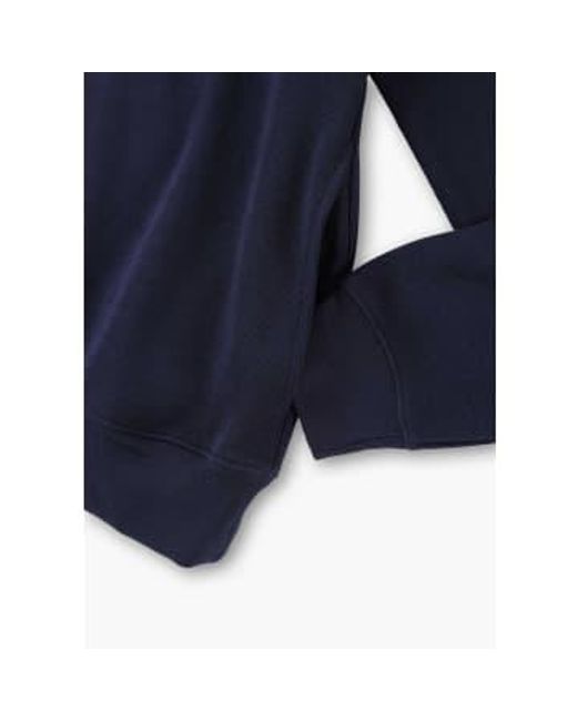 Mens Core Essentials Quarter Zip Sweatshirt In di Lacoste in Blue da Uomo