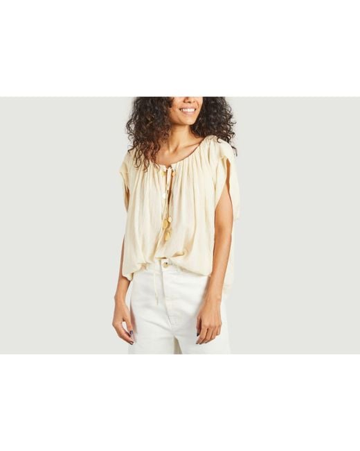 Laurence Bras Daffodil Cotton Blouse in White | Lyst