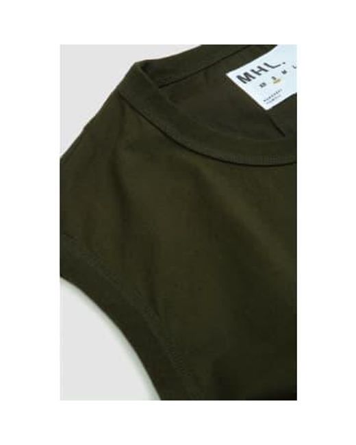 Margaret Howell Green Gym Vest Lightweight Dry Jersey Seaweed Xl for men