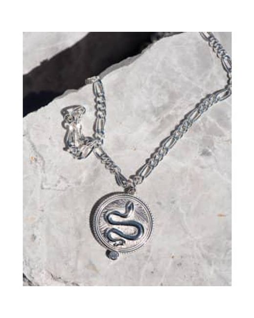 Wisdom Necklace With White Zircon di Zoe & Morgan in Metallic