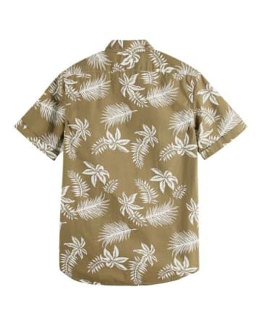 Scotch & Soda Green Leaf Print Shirt Khaki / M for men