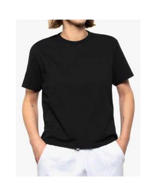 COLORFUL STANDARD Black Boxy Crop T-shirt Deep Xs for men