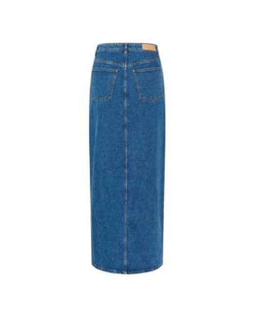 Inwear Blue Pheifferiw Long Skirt Medium Uk 10