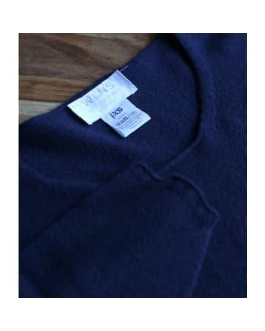 Cashmere Fashion Blue Wlns Kashmir Sweater Round Neckline M /