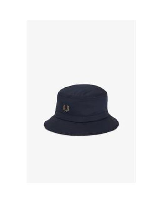 Fred Perry Blue Adjustable Bucket Hat for men