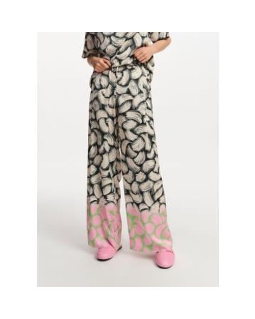 Essentiel Antwerp White Off Black And Pink Firm Pants