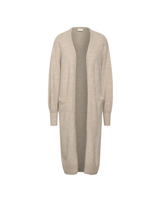 Kaffe Melody Cardigan in Natural | Lyst