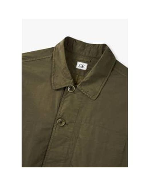 C P Company Green S Flatt Nylon Chore Jacket for men