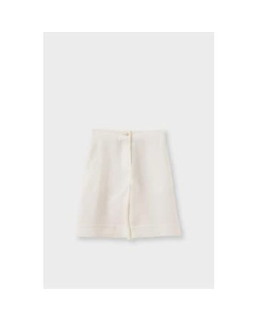 ROSSO35 White Linen Bermuda Shorts