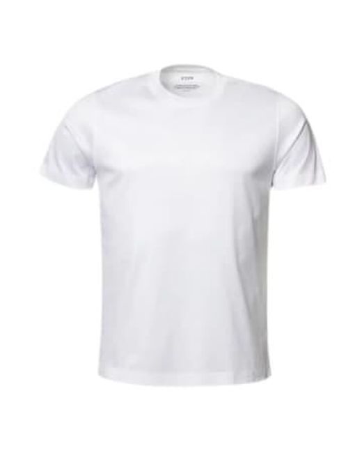 Eton of Sweden White Classic Knitted Jersey T-shirt M for men