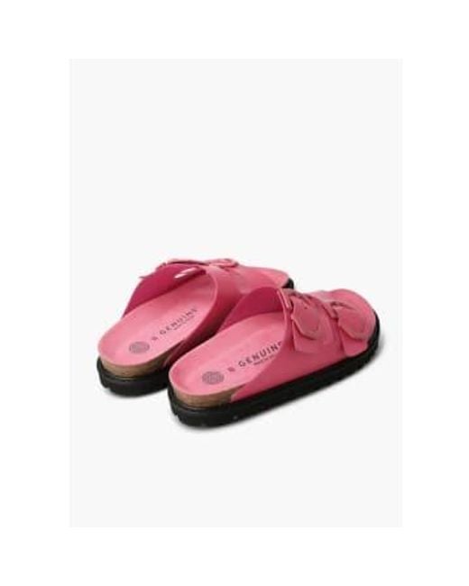 Uk Test Galia Leather Sandal di Genuins in Pink