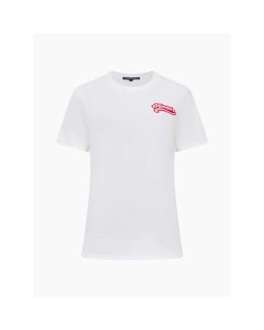French Connection White Amour Graphic T Shirt