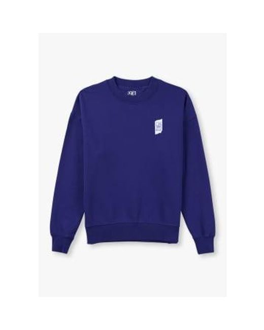 Mens 9Zero1 Small Logo Sweatshirt In di Replay in Blue da Uomo