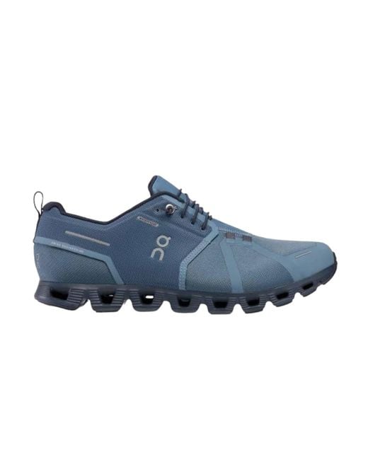 On Running Cloud 5 Waterproof Shoes Metal / Navy in Blue for Men | Lyst